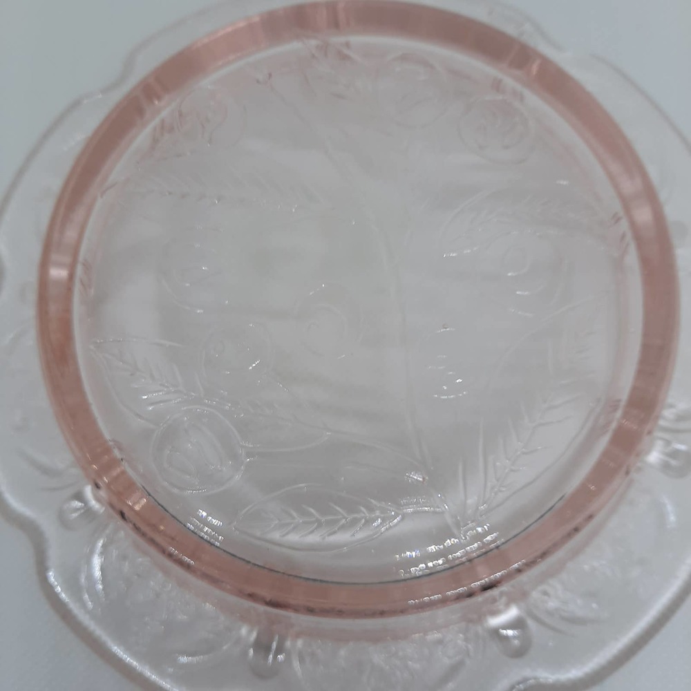 Antique Depression Glass Jeanette Cherries Bowl, Pink - Picture 5 of 9